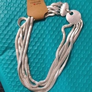 Elegant Silver Multi-Strand Necklace